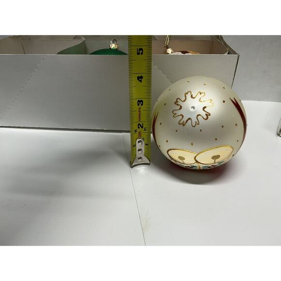 Hand-Decorated Glass Ornaments European-Style Design 3 Ornaments Polish Designed - Picture 12 of 16